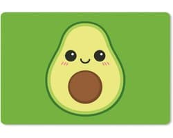 Muismat XXL 120x80 cm - Bureau onderlegger - Bureau mat Avocado - Groen - Speels - Bureaumat - Gaming mousepad xl - Bureaulegger groot - Computer deskmat