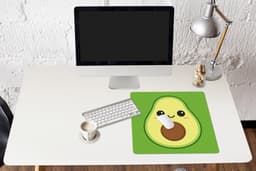 Muismat XXL 50x50 cm - Bureau onderlegger - Bureau mat Avocado - Groen - Speels - Bureaumat - Gaming mousepad xl - Bureaulegger groot - Computer deskmat — thumbnail 5