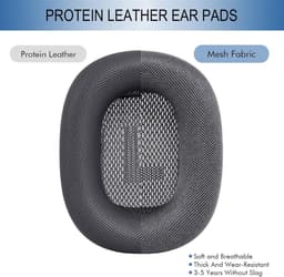 Geschikt voor Vervangende oorhoesjes voor Apple AirPods Max - Geupgradeerde oorhoesjes - Magnetische oorhoesjes voor AirPods Max (Deep Space Grey) — thumbnail 4