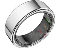 Focus® S1 Smart Ring - Zilver - Maat 12 - Hartslag - Menstruatiecyclus - Slaap Monitor - Slimme Ring - Sport Prestatie - Stappenteller -IP68 Waterdicht - O2 Meting - Dames - Heren - Wearables - Oplaad Case - beschermring
