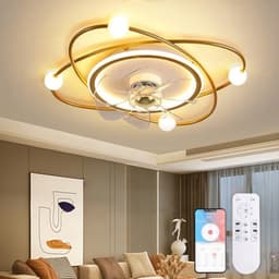 Dimbare LED Plafondventilator met Verlichting en Timer voor Woonkamer en Slaapkamer — thumbnail 2