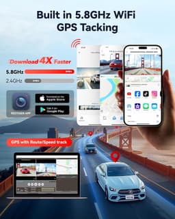 Redtiger F7N Elite 4K Touch Wifi Gps 2CH 128gb dashcam - Camera voor + achter - Sony Starvis 2 sensoren - 3,18 inch touchscreen Lcd - Waterdichte achter camera - Wifi - Gps - Parkeermodus - 4K resolutie - 128gb Micro SD kaart - dashcam voor auto — thumbnail 4