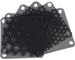 6 stuks stoffilters voor computerbehuizing 50 x 50 mm - PVC - Ventilatorstofbeschermingsrooster - Luidspreker - Zwart