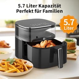 Digitale Heteluchtfriteuse 5,7L met Touch Display en 8 Voorinstellingen — thumbnail 6