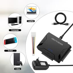 USB 3.0 naar SATA en IDE-adapter met stroomschakelaar voor harde schijven — thumbnail 2