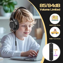 Koptelefoon kinderen met draad - Kinderkoptelefoon - Bedrade hoofdtelefoon - Veilig volume - School - Tablet - Laptop - Reizen - Muziek luisteren — thumbnail 3