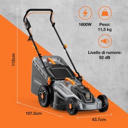Elektrische Grasmaaier 1600W - Tuinonderhoud met Inklapbaar Stuur en 5 Hoogte-instellingen — thumbnail 2
