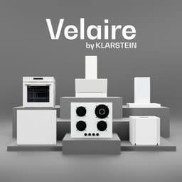 Klarstein Magnetron Velaire inbouwmagnetron met grill – 25 l, 850 W & 1200 W grill, 8 programma's, touchbediening, roestvrij staal, inbouwmagnetron, wit - 25L - voor Keuken - Timer - RVS - Aluminium glas Display - Microwave — thumbnail 2