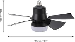 Plafondventilator met Verlichting en Afstandsbediening - Dimbare en Stille Ventilator voor Slaapkamer en Keuken — thumbnail 4