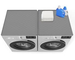 KOJY Anti-slip Wasmachine dempers Topmat – Wasmachine Verhoger - Trillingsdempend & Kraswerend – Grijs – Voor Wasmachine en Droger