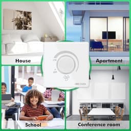 Jadeshay Fan Speed Controller Speed Controller 230V 86 Ceiling Type 10A Speed Controller Fan Wall Mounted LED Dimmer 230V 220V — thumbnail 4