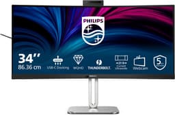 Philips 6000 series 34B2U6603CH - Curved Ultrawide Monitor - Webcam - Thunderbolt 4 - USB-C 100w - Smart KVM - 34 inch — thumbnail 2