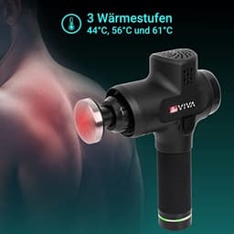 Massagepistool met Warmtekop en Verwisselbare Accu - 7 Massagekoppen en USB-Oplaadfunctie — thumbnail 3