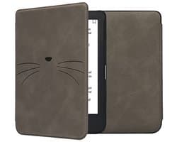 E-Reader Hoes voor Kobo Clara 2E - Kunstleren Ereader Cover met Stand - Grijze Kat