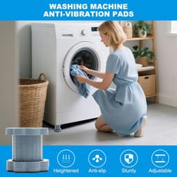 Wasmachine van 1-5 meter- universele verhogingskussens voor de basis van de wasmachine- schokdemper voor de wasmachine- trillingsdempers voor de koelkast- vergemakkelijkt het verwijderen van stof van de vloer — thumbnail 3