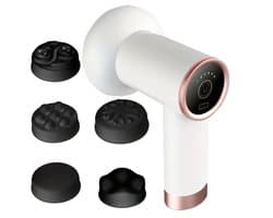 Elektrische krachtige vibratie-fascia-gun, sportfitness, spiermassage-gun, USB Type-C oplaadbare kleine massage-apparaat met 5 massagekoppen