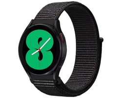 By Qubix - Geschikt voor Garmin bandje - Geschikt voor Garmin Venu 4 - 45mm - Sport Loop nylon bandje - Zwart gemêleerd - Smartwatch bandje 22mm