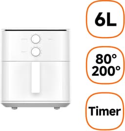 Xiaomi MAF13 Enkel 6 l Vrijstaand 1550 W Heteluchtfriteuse Wit — thumbnail 1
