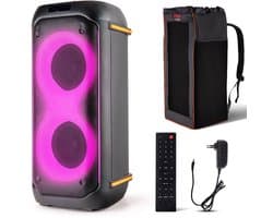 Pyle Bluetooth PA Party Speaker – 160W Karaoke Speaker – Inclusief Draagtasje – 30 x 30 x 67 cm