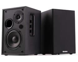 HiFi stereo set - Audizio KS02 - Boekenplank speakers - Bluetooth - 80W - Zwart