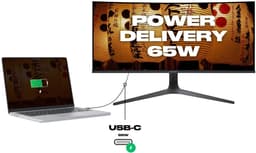 JAPANNEXT Curved Monitor 34" IPS UWQHD (3440x1440) | JN-IPSC34UWQHDR-C65W-H — thumbnail 4