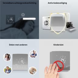 MKSS® Thermostaat voor cv - Draadloos met Wifi - Met App - Zilver — thumbnail 3