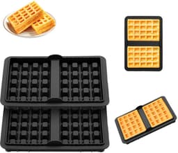 2-delige siliconen wafelbakvorm Geschikt voor Ninja AF400 AF451 SL400 AF5 Airfryer - Zwart — thumbnail 5