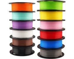 1,75 mm PLA 3D Printer Gloeidraad Bundel - 12 Populaire Kleuren - Totaal 6 kg