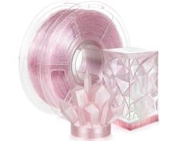 PETG Filament 1.75mm 1KG - Transparant Roze Glitter voor 3D Printer - Hoge Snelheid & Nauwkeurig Draadmateriaal