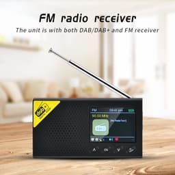 DAB digitale radio - radio - DAB radio - draagbare radio - Radio voor thuis - 1000mA - Zwart — thumbnail 3