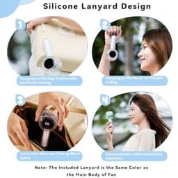 Oplaadbare handventilator met licht en instelbare snelheid voor festivals en outdoor activiteiten — thumbnail 5
