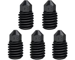5 stuks Gehard Stalen 0.4mm 3D Printer Nozzles voor Bambu Lab X1 P1 Serie