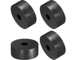 Set van 4 Ronde Rubberen Afstandhouders - Anti-Trilling en Schokabsorptie