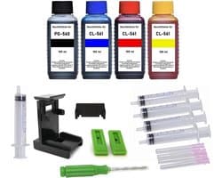 Navulset Zwart en Kleur Inktpatronen (PG-560/CL-561 XL Vervanging) - 4x100ml Premium Inkten