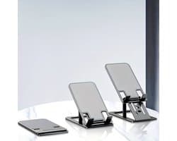 Draagbare tablet-/telefoonstandaard, opvouwbare bureaustandaard voor telefoons, verstelbare tabletsteun, compatibel met alle telefoons en tablets tot 12 inch.