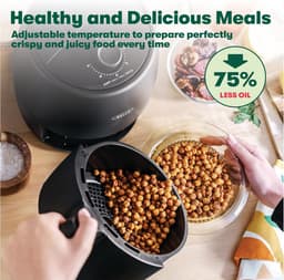 Compacte Airfryer met 2 Liter Inhoud en Eenvoudige Bediening — thumbnail 4