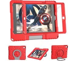 Lichtgewicht schokbestendige iPad Air Case (9,7 inch) met ingebouwde schermbeschermer en handvatstandaard - Rood