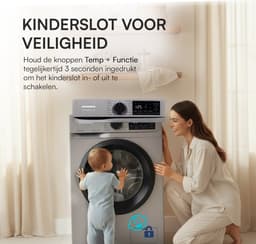 Heinner HWM-M914IVNSA+++ Slanke Wasmachine 9 kg – 1400 tpm – Energieklasse A – Digitaal display – 15 programma’s – Zilver – 5 Jaar Garantie — thumbnail 9