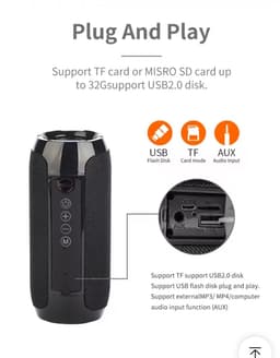 Bluetooth Speaker – Waterproof TWS Outdoor Surround Sound Box with TF/USB/AUX/FM Support – Camouflage — thumbnail 3