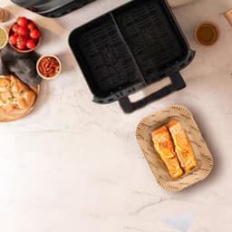 Papier voor luchtfriteuse Cecotec Cecofry TwinBucket 24 x 18 x 4,5 cm 150 Stuks — thumbnail 2