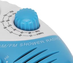 Waterdichte doucheradio, Multifunctionele draagbare AM/FM-radio met haak, ingebouwde luidspreker, op batterijen werkende radio voor badkamer, keuken en buitengebruik Dagelijks waterdicht - Cyslmuk® — thumbnail 5