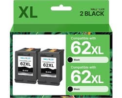 2-Pack 62XL Multipack Inktcartridges Compatibele Vervanging voor 62 Inktcartridges