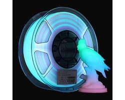 Glow in the Dark Rainbow 3D Printer Filament 1.75mm - 1KG Spool - Multicolor 3D Printing Material