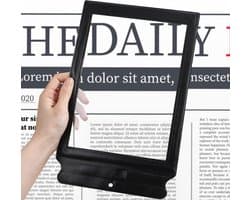 Vergrootglas 3x voor lezen, lichtgewicht rechthoekig en handzaam, ideaal voor kleine letters en slechtzienden