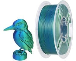 Dual Colour PLA Filament Blauw/Groen 1.75mm 1KG - Glanzend Metallic 3D Printmateriaal