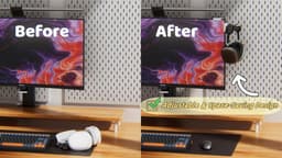 Verstelbare hoofdtelefoon standaard voor monitor - Ruimtebesparende bureauhouder met zachte siliconen bescherming — thumbnail 3