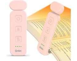 Oplaadbare Leeslamp met Clip - Draagbaar Boeklicht met 3 Kleuren en Traploos Dimmen