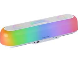Draagbare Speaker en Soundbar met 20W Vermogen en RGB Verlichting - Bluetooth, USB, MicroSD, AUX, FM