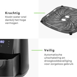 Cheqo® Airfryer - Hetelucht Friteuse - 6 Liter - Snelle Bereiding - Air Fryer - Hetelucht Oven - Timerfunctie - Hete Lucht Friteuse — thumbnail 7