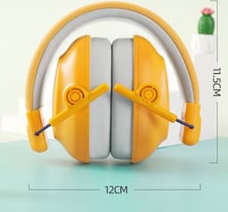 Kinderhoofdtelefoon met ruisonderdrukking, verstelbare hoofdband en oorschelpen, in het blauw. — thumbnail 2